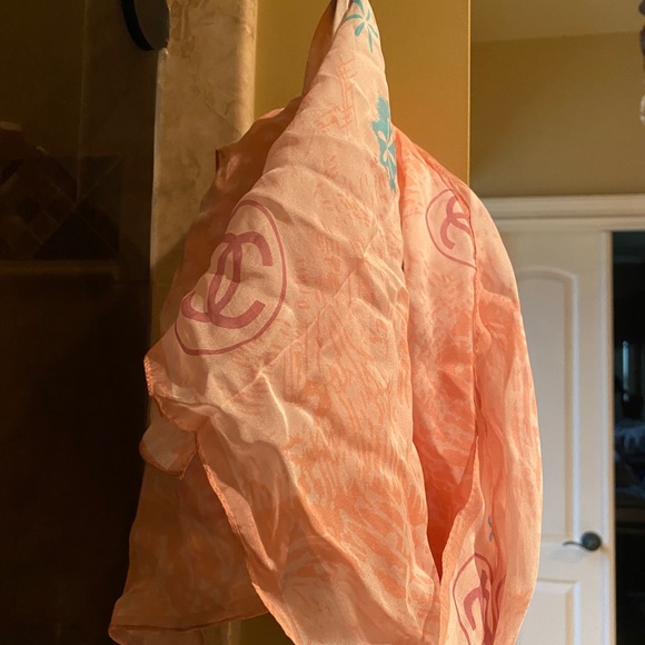 Authentic Chanel Silk Scarf - Picture 1 of 3